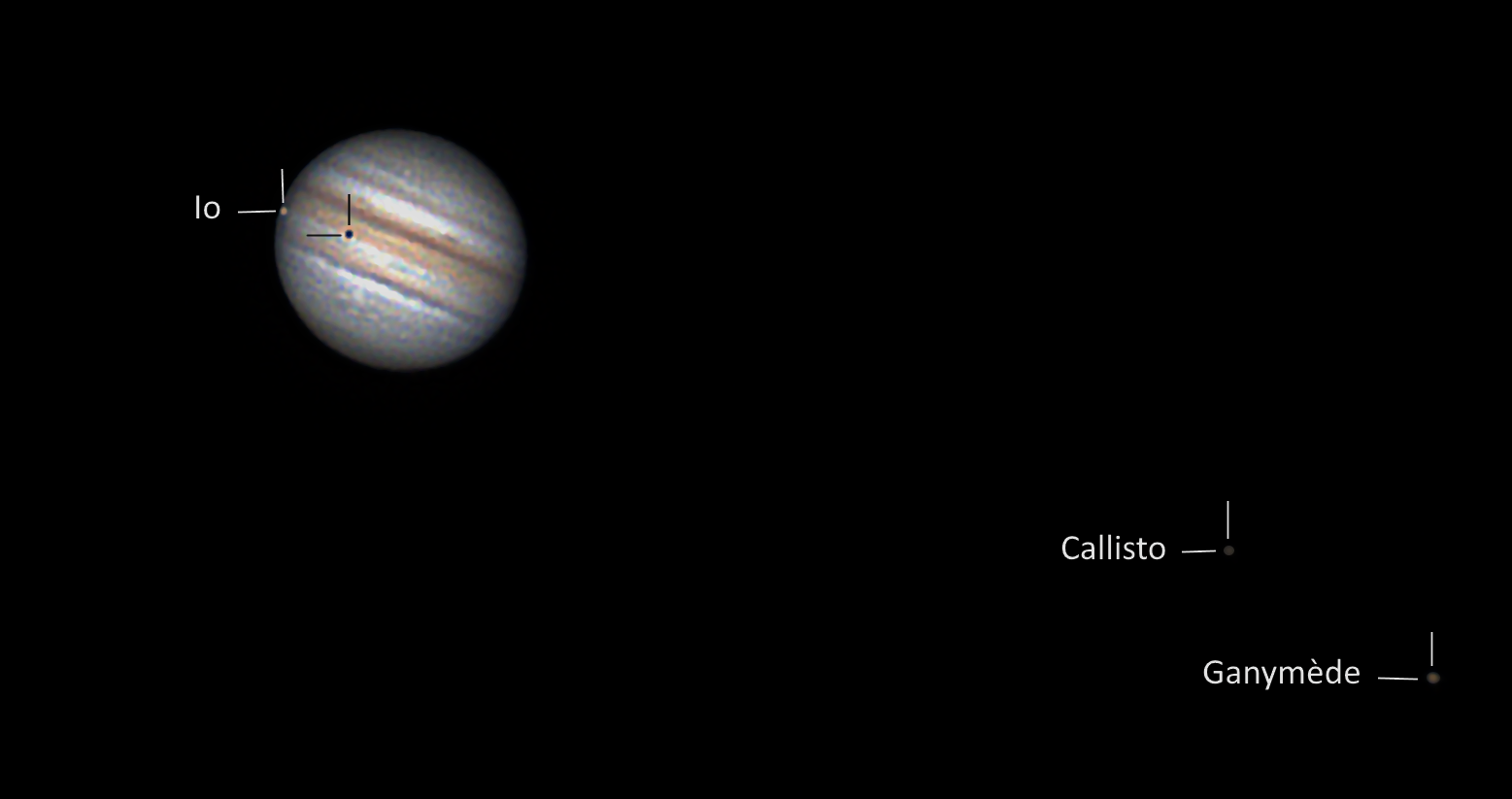 Jupiter Io Ganymède 21 juillet 2021