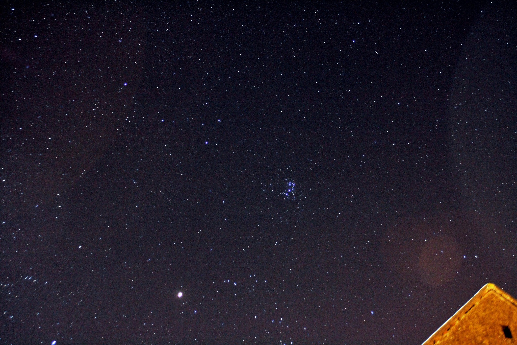 M45 (Pleïades) et Mars, 18 décembre 2022