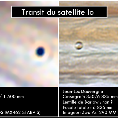 Comparaison du transit de Io Maksutov 127 vs T350
