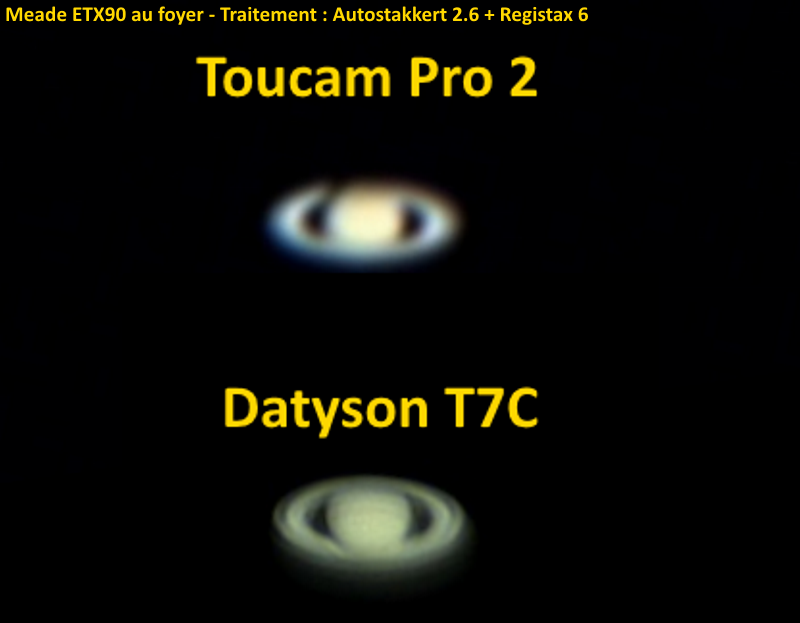 Saturne Toucam Pro 2 (2017) vs T7C (2018)