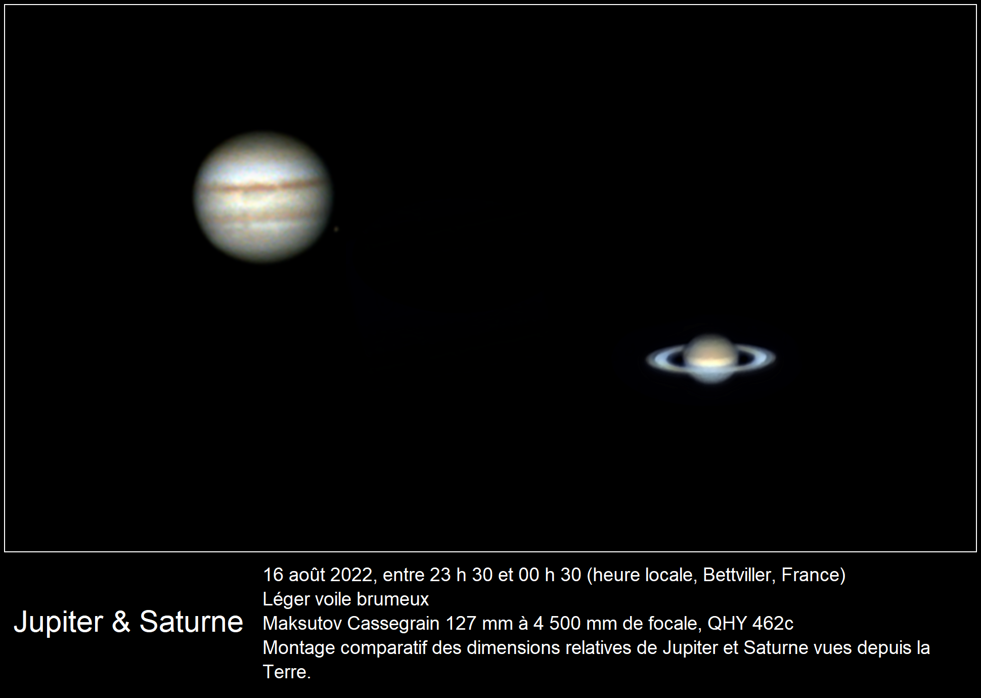 Jupiter saturne 16 aout 2022 23h30 a 00h30