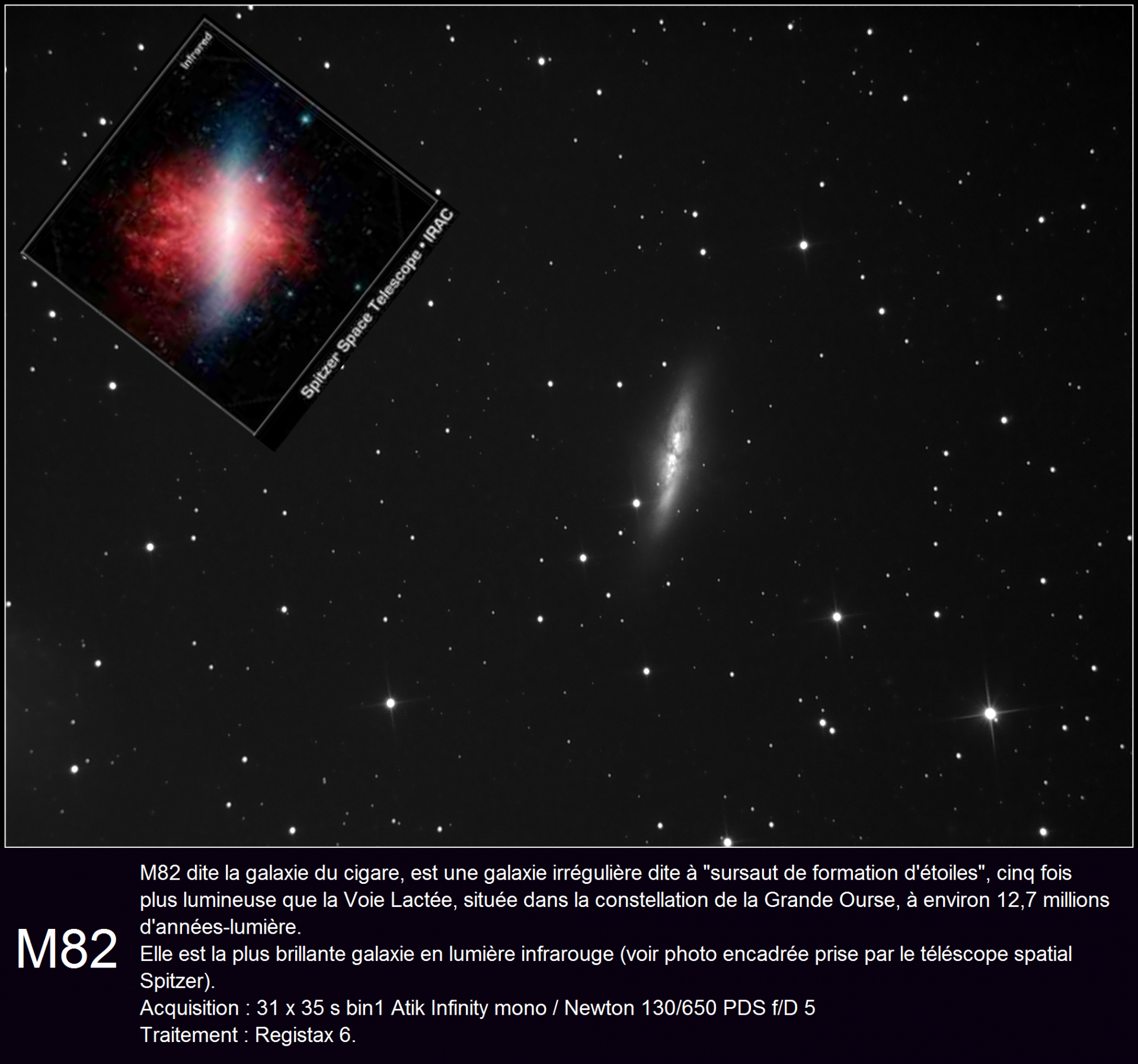 M82 la galaxie du Cigare