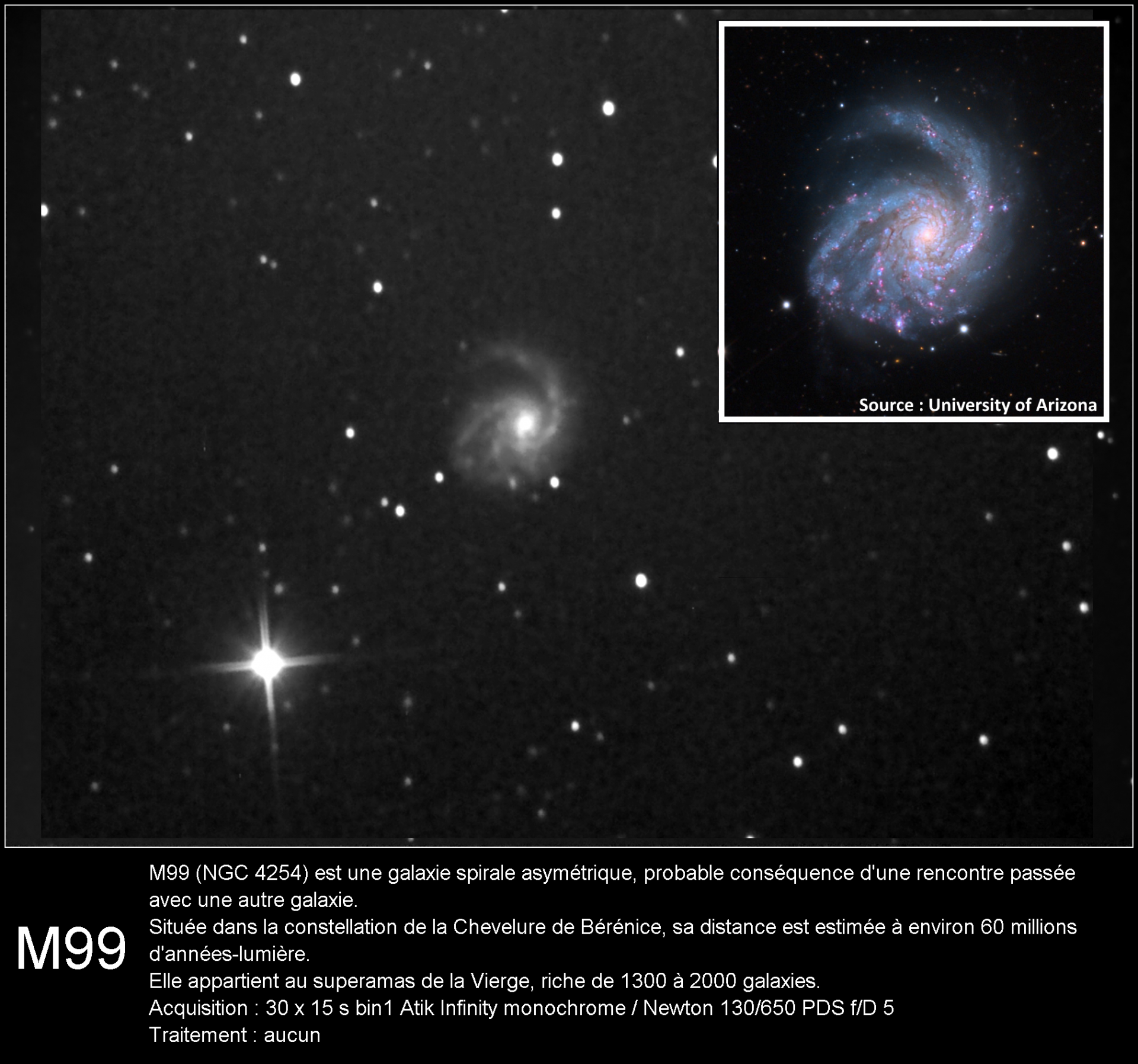 M99 - La galaxie du Moulinet de l'amas de la Vierge