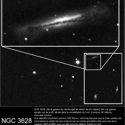 NGC 3628 - La galaxie du Hamburger