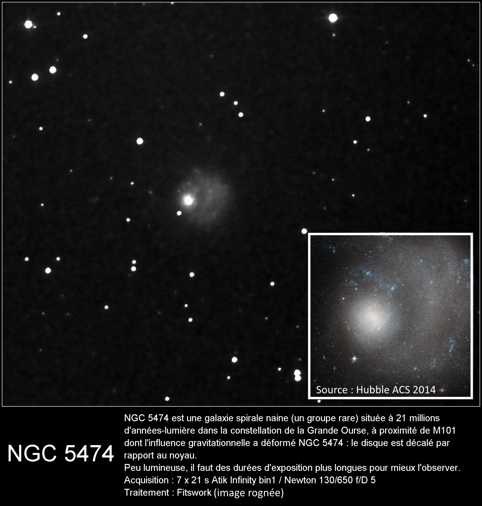 NGC 5474 agrandissement