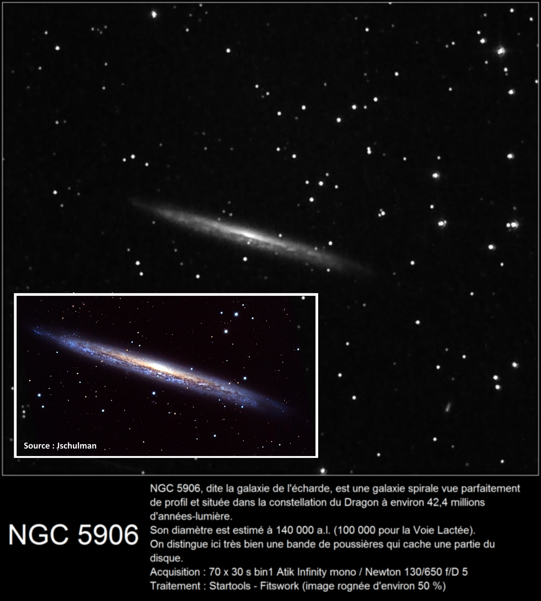 NGC 5906/07 - La galaxie de l'Echarde