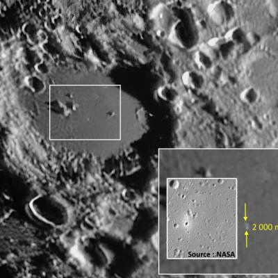 Cratère Longomontanus - Echelle & image NASA